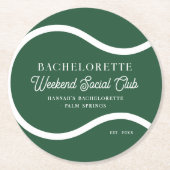 テニスカントリークラブ |バチェロレッテ ラウンドペーパーコースター (正面)