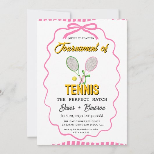 テニスカントリークラブ 招待状 (正面)