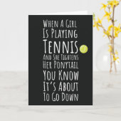 テニスカード　ティーンの女の子たちへ　スポーツ好きなかわいい女の子に カード (黄色い花)