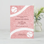 テニスガーリーの誕生日またはチームパーティの招待状 招待状 (スタンド正面)