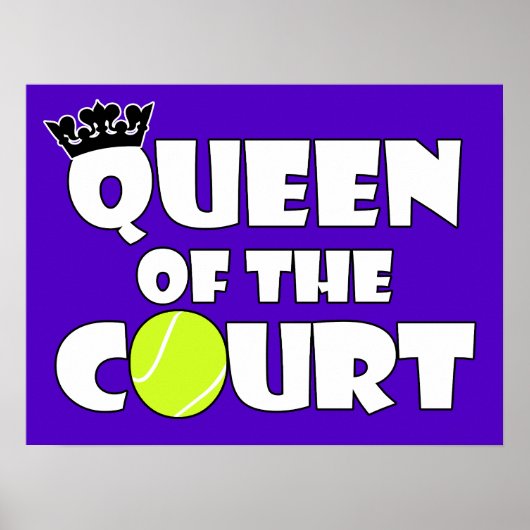 テニスガールおもしろいクイーンズオブザコート壁ポスター ポスター (正面)