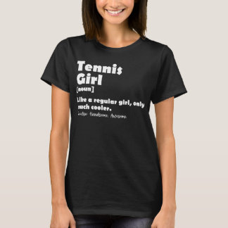 テニスガールおもしろい定義テニススポーツ恋人 Tシャツ