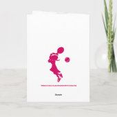 テニスガールシルエット誕生日カード カード (裏面)