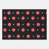 テニスガールピンクボールギフト ラッピングペーパーシート (正面3)