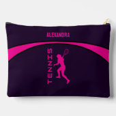 テニスガールプレーヤー，チーム，誕生日ガールギフト アクセサリーポーチ (裏面)