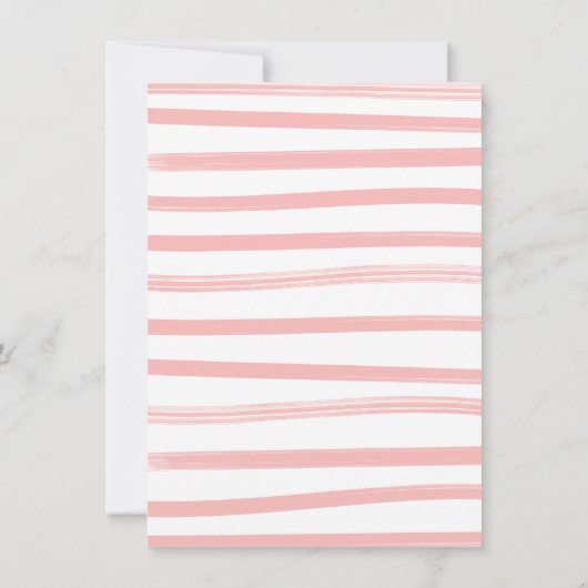 テニスガール名門私立校風のベビーシャワー 招待状 (裏面)