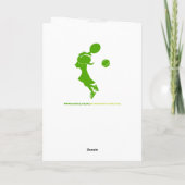 テニスガール誕生日カード カード (裏面)