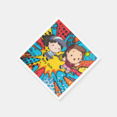 テニスキッド誕生日パーティー抽象芸術背景 スタンダードカクテルナプキン (角)