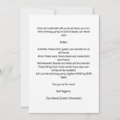 テニスキッド誕生日パーティー 招待状 (裏面)