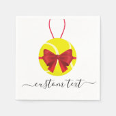 テニスギフトボールクリスマスパーティーカスタム文字スポーツ スタンダードカクテルナプキン (正面)