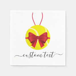 テニスギフトボールクリスマスパーティーカスタム文字スポーツ スタンダードカクテルナプキン