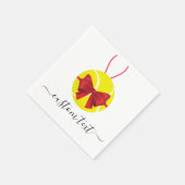 テニスギフトボールクリスマスパーティーカスタム文字スポーツ スタンダードカクテルナプキン (角)