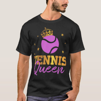 テニスクイーンテニス選手スポーツ女性モンキーテン Tシャツ
