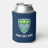テニスクラブのロゴはクールカスタム文字付き 缶クーラー (缶裏面)