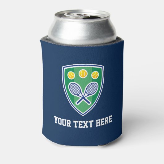 テニスクラブのロゴはクールカスタム文字付き 缶クーラー (缶裏面)