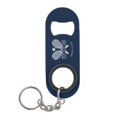 テニスクラブネームネイビーブルーチームキープサケカスタム キーホルダー栓抜き (正面)