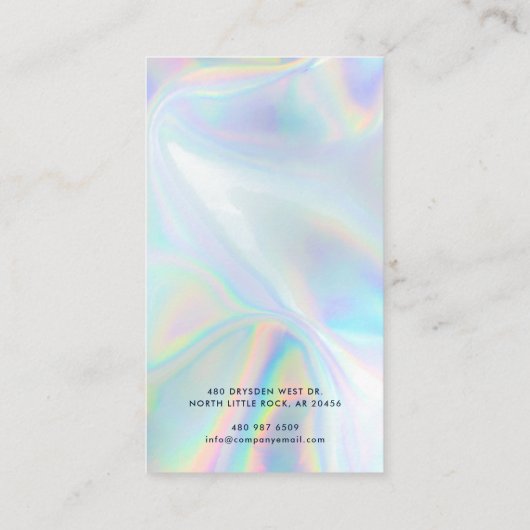 テニスクラブホログラフィックソーシャルメディアとウェブサイト 割引カード (裏面)