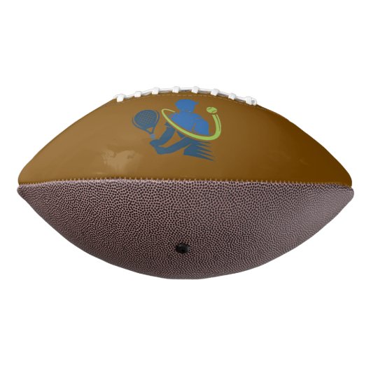 テニスクラブロゴ – 動的アクション、スポーティスタイル アメリカンフットボール (回転270)