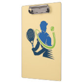 テニスクラブロゴ – 動的アクション、スポーティスタイル クリップボード (左)