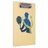 テニスクラブロゴ – 動的アクション、スポーティスタイル クリップボード (右)