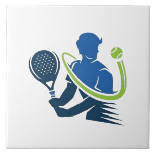テニスクラブロゴ – 動的アクション、スポーティスタイル タイル