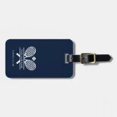 テニスクラブ名と差出人住所ネイビーブルーの追加 ラゲッジタグ (正面横)