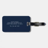 テニスクラブ名と差出人住所ネイビーブルーの追加 ラゲッジタグ (裏面横)
