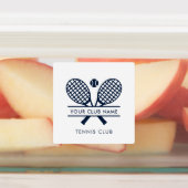 テニスクラブ名の追加カスタムミニマリストスポーツ ラベル (貼付)