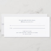 テニスクラブ名を追加する虹色のギフト証明書 (裏面)