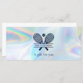 テニスクラブ名を追加する虹色のギフト証明書 (正面/裏面)