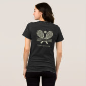 テニスクラブ名チームプレーヤーの追加カスタム トライブレンドTシャツ (裏面全面)