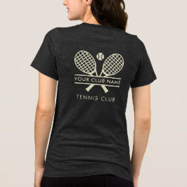テニスクラブ名チームプレーヤーの追加カスタム トライブレンドTシャツ