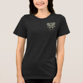 テニスクラブ名チームプレーヤーの追加カスタム トライブレンドTシャツ (正面)