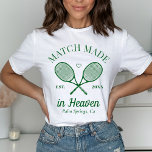 テニスクラブ天国で行う試合バチェロレッテ Tシャツ<br><div class="desc">可愛いテニスをテーマにしたバッハパーティー!コレクションの一部！</div>