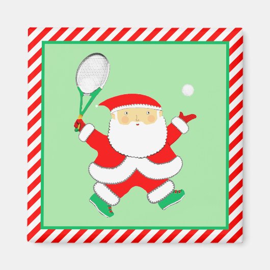 テニスクリスマスストッキング マグネット (正面)
