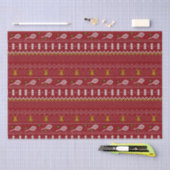 テニスクリスマスセーター編み模様レッドクリスマス 薄葉紙 (クラフト)