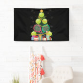 テニスクリスマスツリーテニスプレーヤーテニスコート 横断幕 (インサイチュ)