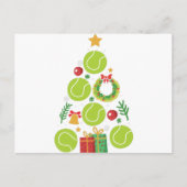 テニスクリスマスツリー |クリスマススポーツギフト ポストカード (正面)