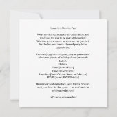 テニスクリスマステーマのテニスパーティーInvitati セーブザデート (裏面)