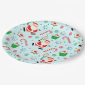 テニスクリスマスパーティー ペーパープレート (アングル)