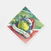 テニスクリスマスフェスティバルボール スタンダードランチョンナプキン (角)