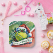 テニスクリスマスフェスティバルボール ペーパープレート (パーティー)