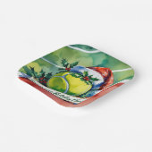 テニスクリスマスフェスティバルボール ペーパープレート (傾斜あり)