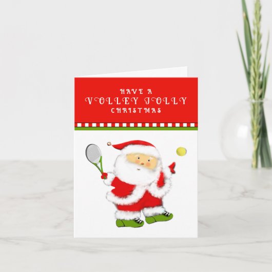 テニスクリスマスホリデーカード シーズンカード (正面)
