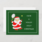 テニスクリスマスホリデーカード シーズンポストカード (正面/裏面)