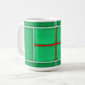 テニスクリスマスホリデーギフト コーヒーマグカップ (正面左)