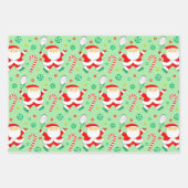 テニスクリスマスホリデーギフト ラッピングペーパーシート (正面)