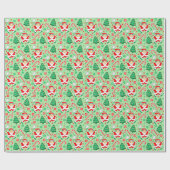 テニスクリスマスホリデーギフト ラッピングペーパー (フラット)