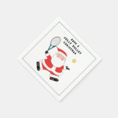 テニスクリスマスホリデーパーティー スタンダードカクテルナプキン (角)