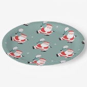 テニスクリスマスホリデーパーティー ペーパープレート (アングル)